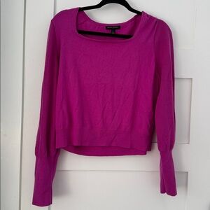 Banana Republic Fuchsia Square Neck Sweater